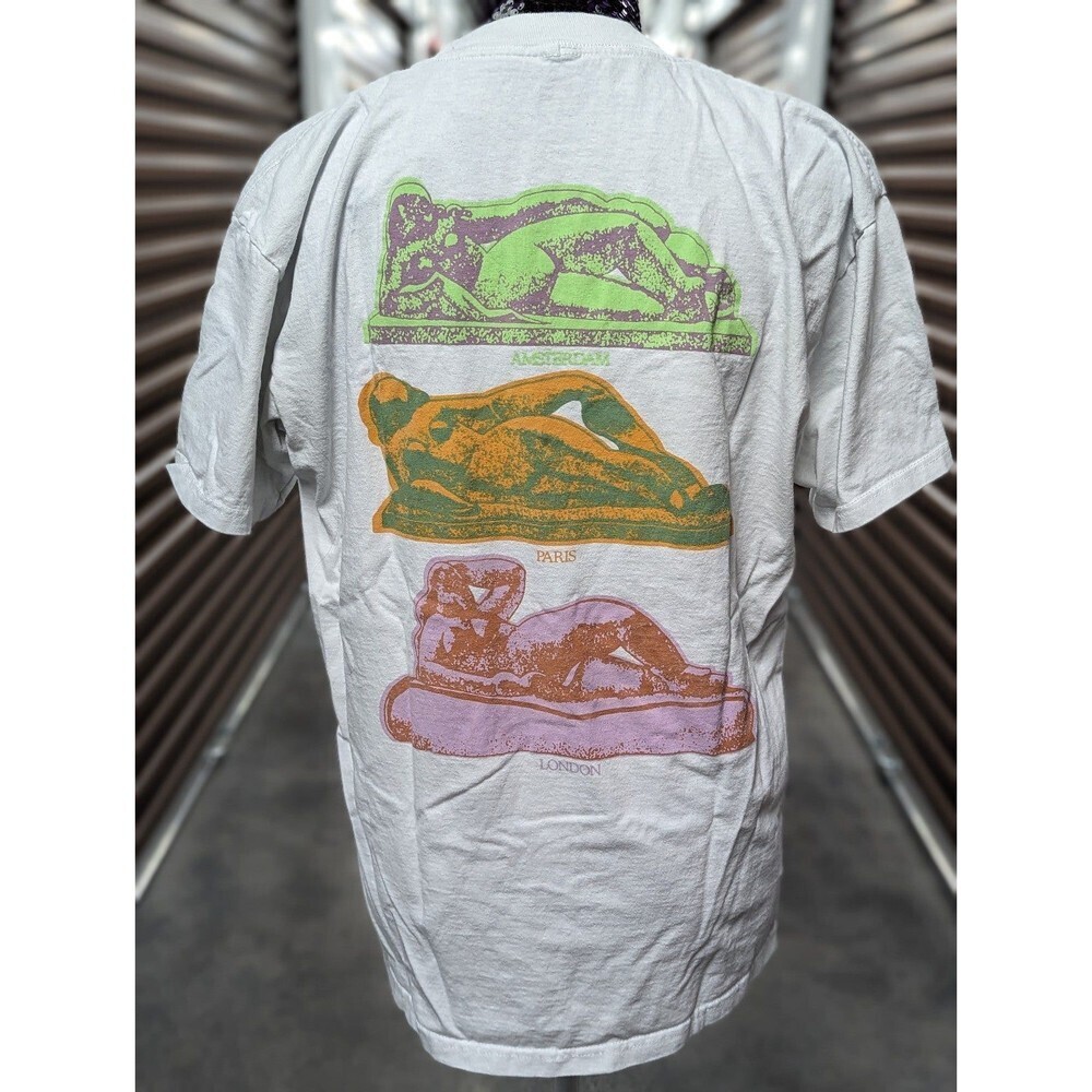 Streetwear Skater Graphic Tee Obey White Back Print‎ T-Shirt Men's Large